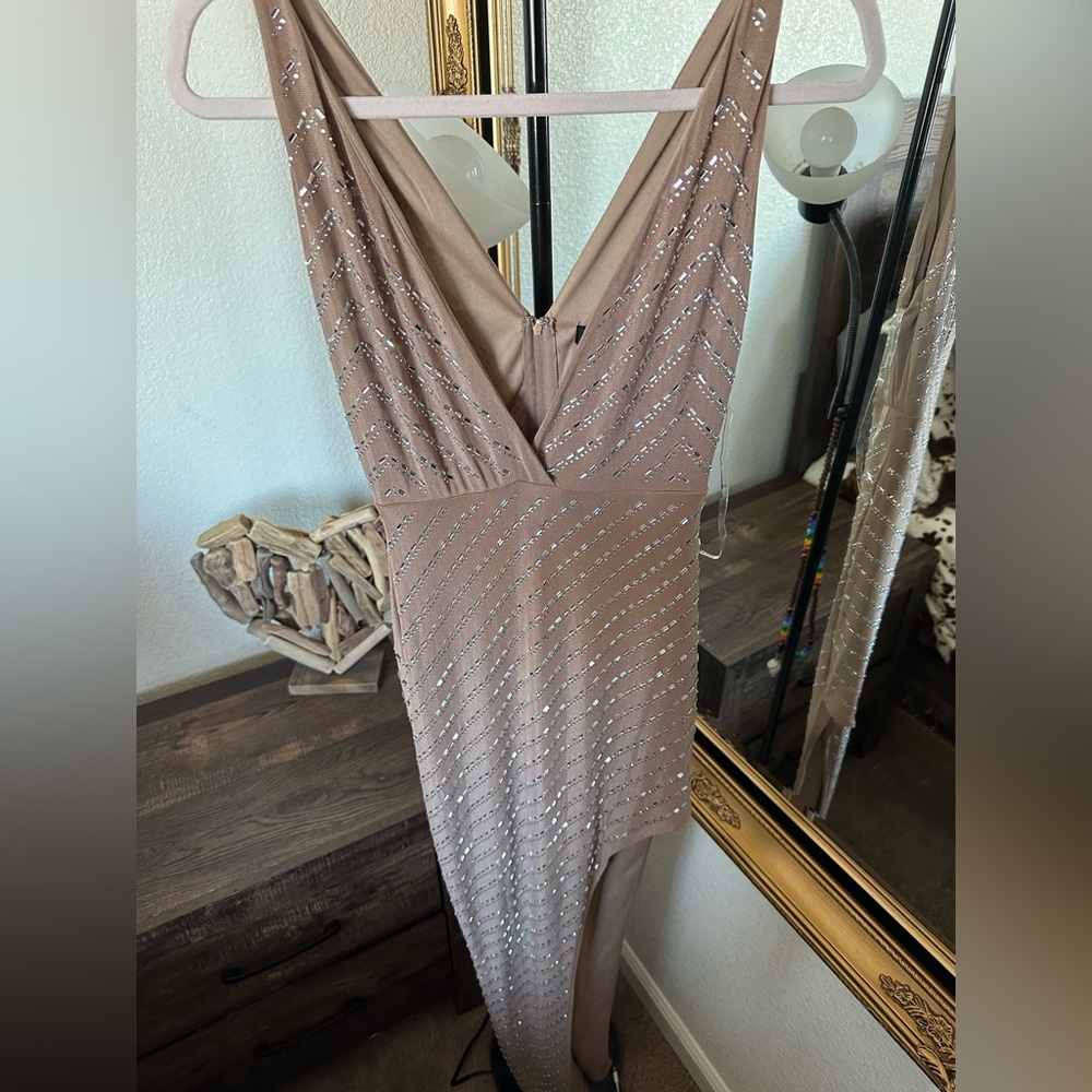 Nude dress with gems